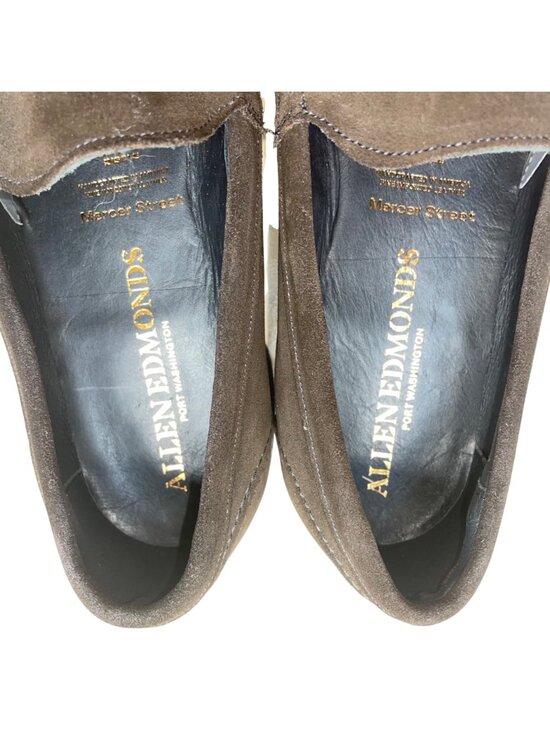 Allen Edmonds Men’s Dark Brown Suede ShockForm Mercer Street Loafers Size 9 main image 8